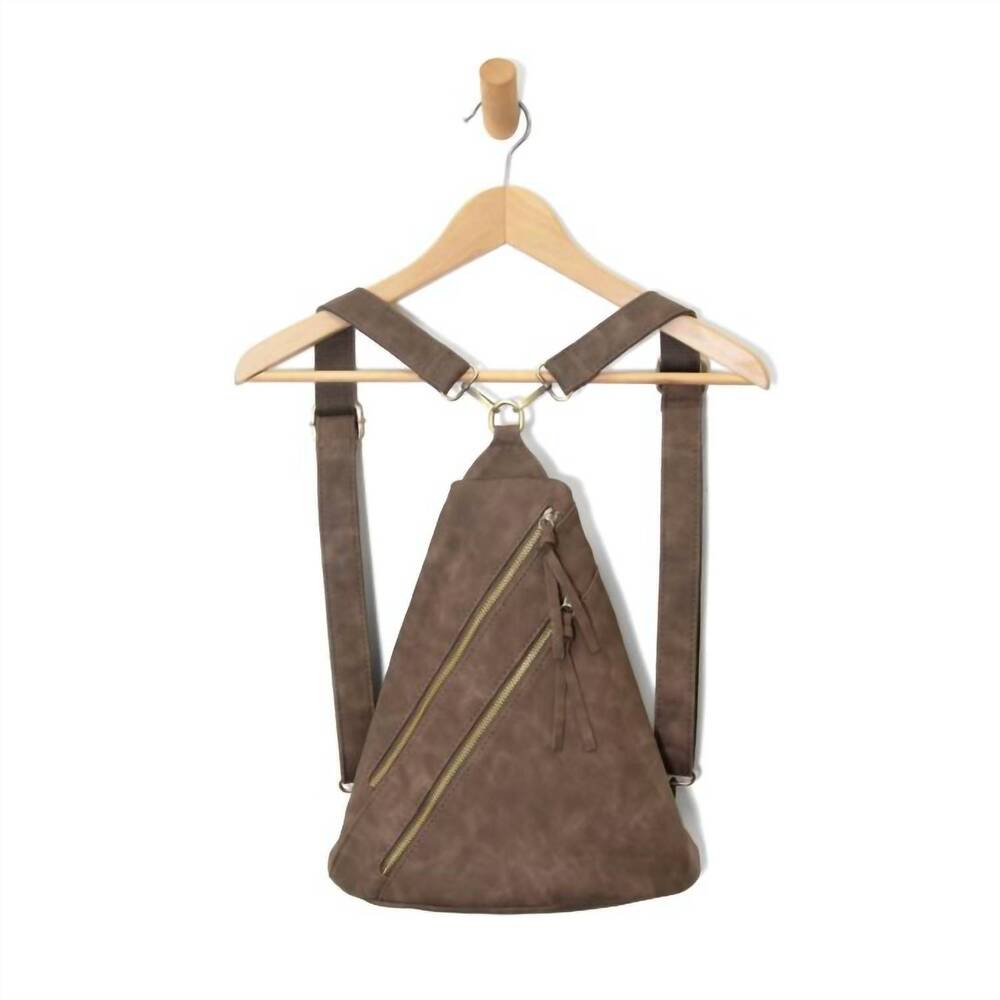 NEW JOY SUSAN women's peyton convertible backpack in pecan